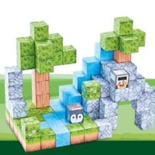 Set cuburi magnetice Creative Blocks tip Minecraft cu 78 piese MQGNETIC