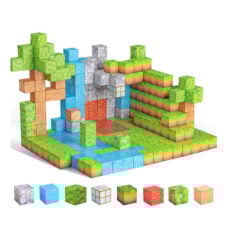 Set cuburi magnetice Creative Blocks tip Minecraft cu 275 piese MQGNETIC