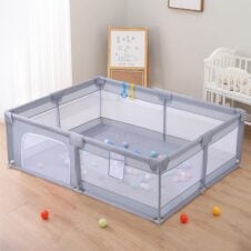Tarc de joaca marime XL 200 x 150 cm culoare Gri Tarc bebelusi si copii
