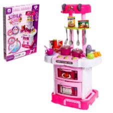 Bucătărie electronică de jucărie cu lumini și sunete Little Chef cu troller 3 in 1