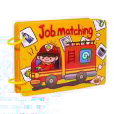 Carte cu stickere repozitionabile Busy Bokk cu asocieri de meserii Job Matching