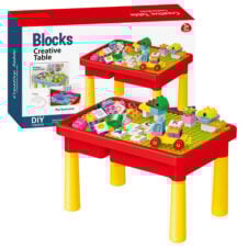 Masuta de joaca pentru cuburi lego duplo cu depozitare 56 piese Creative Table