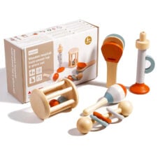 Set Instrumente muzicale de jucarie Montessori 5 piese lemn