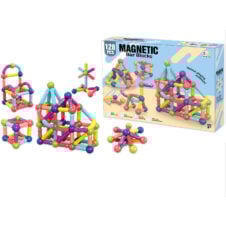 Set constructii magnetice 128 piese cuburi magnetice Bar Blocks Sticks
