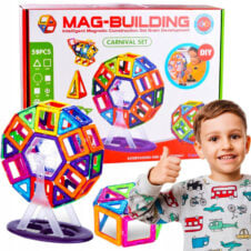Set constructii magnetice Mag-Building Carnival Set cu 59 piese