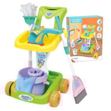 Set curatenie jucarie cu carucior de curatenie Cleaning Playset 24 piese joc de rol