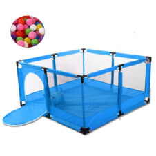 Tarc de joaca mare 120 x 120 cm cu 30 bile incluse Albastru