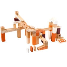 Joc Marble Run Circuit cu bile din sticla Pista din lemn Onshine Marble 60 piese Nature