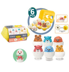 Joc educativ de asociere forme Oua cu animale geometric Eggs