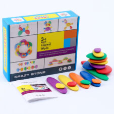 Joc educative pietre de râu colorate Crazy Stones 36 piese