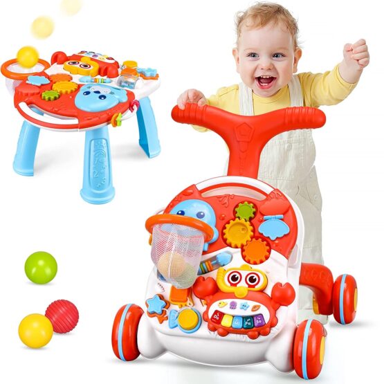 Premergator si masuta activitati 2 in 1 Rosu1