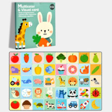 Set 20 carduri stimulare senzorială bebeluși 6 - 12 luni Multicolor Visual