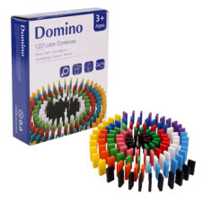 Joc Domino din lemn cu 120 piese colorate