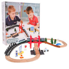 Circuit din lemn cu trenuleț electric Wooder track for motor cars