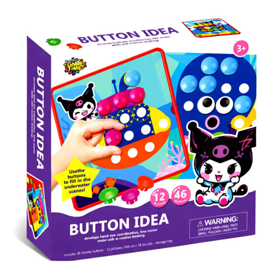 Mozaic cu butoni mari pentru copii Genius Button Idea Kuromi2