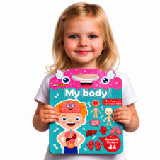 Prima mea carte cu stickere repozitionabile Anatomia Umana My Body 44 stickere