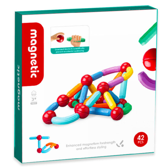 Set betisoare magnetice pentru constructii creative Magnetic sticks 42 piese1