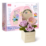 Set creativ DIY Buchet de Flori plușate Pipe Cleaner Flower A07