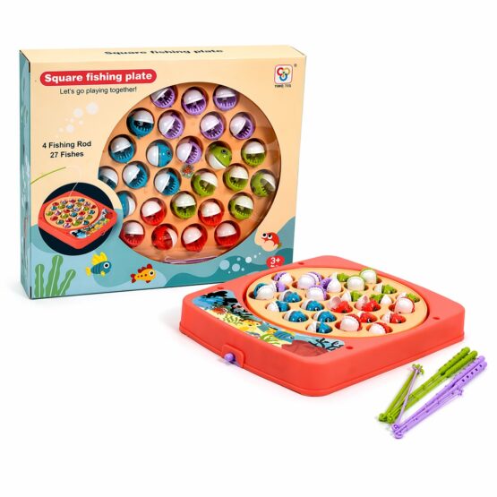 Jucărie Pescuit Interactiv Square Fishing Plate cu 27 peștișori1