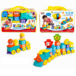 Set de cuburi de construit cu trenuleț, cifre și forme 32 piese Amusing Blocks