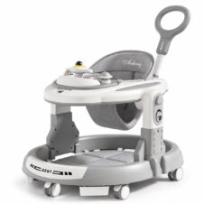 Premergător pentru bebeluși 4 în 1 cu mâner de împins Space 360 Gri