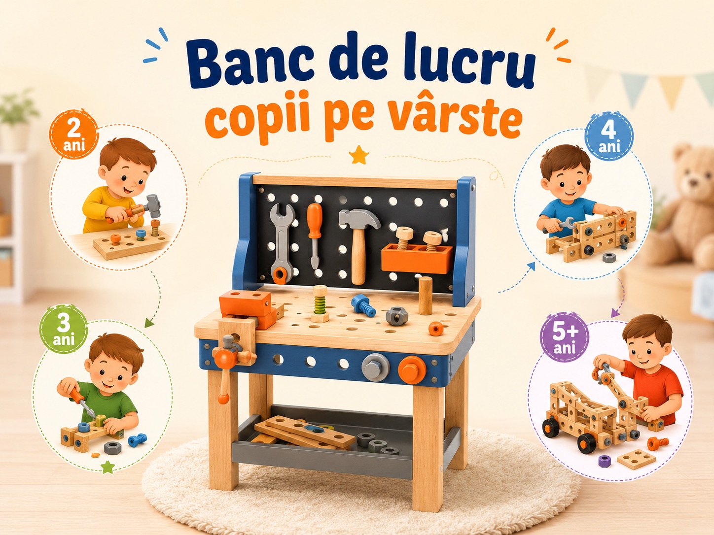 Cum alegi un banc de lucru pentru copii: ghid pe vârste