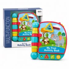 Cărticică interactivă cu sunete și activități pentru bebe cu animale My first activity Book