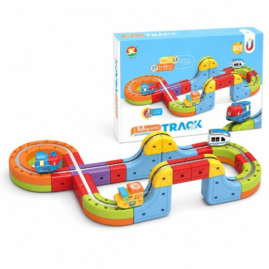 Circuit cu trenuleț electric cu levitație Magnetic Track cu 26 piese1