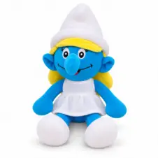 Jucărie de pluș Ștrumfița cu rochie albă, 40 cm – Smurfette