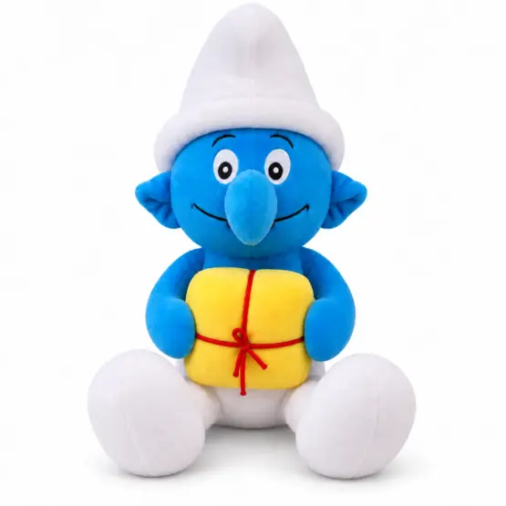 Jucărie de pluș Ștrumful Glumeț cu cadou galben, 40 cm – Jokey1