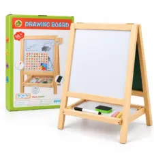 Tablă magnetică de desen din lemn 2 în 1, cu suport tip șevalet 8840