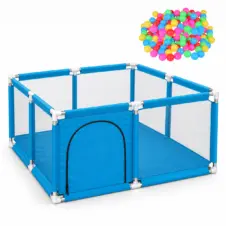 Țarc de joacă mare 128 x 128 cm cu 50 bile incluse Albastru