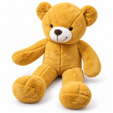 Teddy Ursulet de plus mare 80 cm Pufos si prietenos Auriu