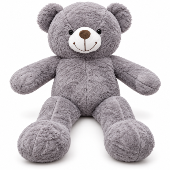 Teddy Ursulet de plus mare 80 cm Pufos si prietenos Gri4