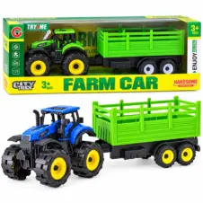 Tractor Africol de jucărie cu remorcă detașabilă și mecanism inerțial, Farm Car