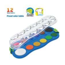 Acuarele Keyroad, cu pensulă, 12 culori, 28 mm, 40 mm, carcasă PVC