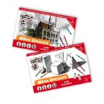 Bloc de desen Pigna, Coli nelipite, 16 file, 210 g/m², 330 × 480 mm