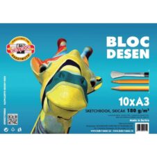 Bloc de desen A3 Koh-i-noor, Girafă, 10 file, 180 g/m²