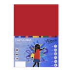 Carton colorat A4 Fabrisa, 180 g/m², roșu intens, top 50 coli