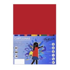 Carton colorat A4 Fabrisa, 180 g/m², roșu intens, top 50 coli