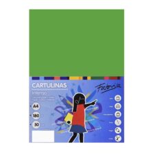 Carton colorat A4 Fabrisa, 180 g/m², verde intens, top 50 coli
