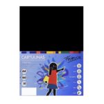 Carton colorat A4 Fabrisa, 180 g/m², negru intens, top 50 coli