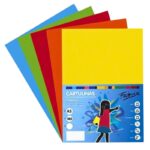 Carton colorat A3 Fabrisa, 180 g/m², mix 5 culori intense, top 50 coli