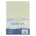 Carton colorat A4 COLORARTE VITTORIA, 240 g/m², ivory, top 50 coli