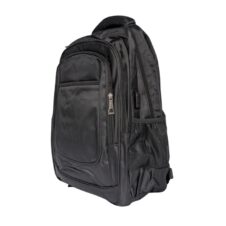 Ghiozdan CNX, 2 fermoare și buzunar mare, material textil, negru