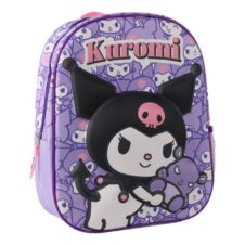 Ghiozdan pentru grădiniță 3D Cerda Kuromi, 25 cm, 1 compartiment, 25 × 30 × 12 cm