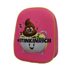 Ghiozdan pentru grădiniță 3D Emoji Stinkinrich, roz, 1 compartiment