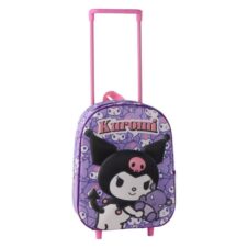 Ghiozdan pentru grădiniță Cerda Kuromi 3D, 25 cm, 1 compartiment, tip troller, 25 × 30 × 12 cm