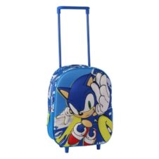 Ghiozdan pentru grădiniță Cerda Sonic 3D, 25 cm, 1 compartiment, tip troller, 25 × 30 × 12 cm