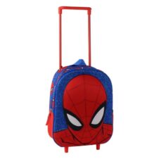Ghiozdan pentru grădiniță Cerda Spiderman 3D, 25 cm, 1 compartiment, tip troller, 25 × 30 × 12 cm